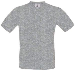 B&C CG153 - T-Shirt Col V Manches Courtes Sport Grey