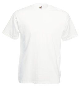 Fruit of the Loom SC221 - T-Shirt Homme Manches Courtes 100% Coton Blanc
