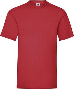 Fruit of the Loom SC221 - T-Shirt Homme Manches Courtes 100% Coton Rouge