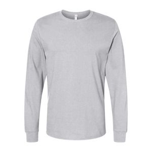 Fruit of the Loom SC201 - T-Shirt Homme Manches Longues Coton Heather Grey