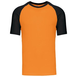 Kariban K330 - BASE BALL > T-SHIRT BICOLORE MANCHES COURTES Orange/Black