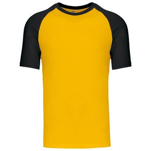 Kariban K330 - BASE BALL > T-SHIRT BICOLORE MANCHES COURTES Yellow/Black