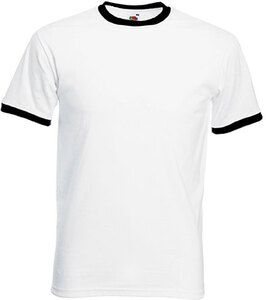 Fruit of the Loom SC61168 - T-Shirt Bicolore Homme Blanc/Noir