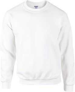 Gildan GI12000 - Sweat Shirt Homme Manches Droites Blanc