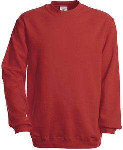 B&C CGSET - Sweat-Shirt Manches Droites Rouge
