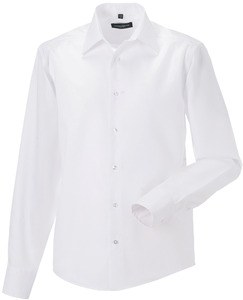 Russell Collection RU958M - Modern Non Iron Shirt - Chemise Manches Longues Coupe Moderne Sans Repassage Pour Homme Blanc
