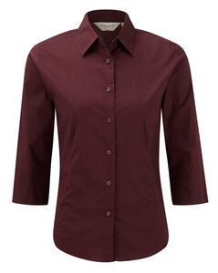 Russell Collection RU946F - Ladies Fitted Shirt - Chemise Femme Ajustée, Manches 3/4 Port