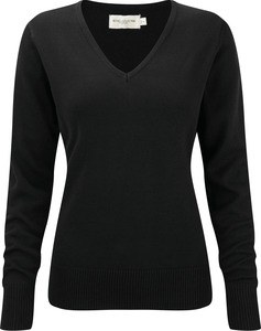 Russell Collection RU710F - Pullover Femme Col V Noir
