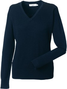 Russell Collection RU710F - Pullover Femme Col V French Navy