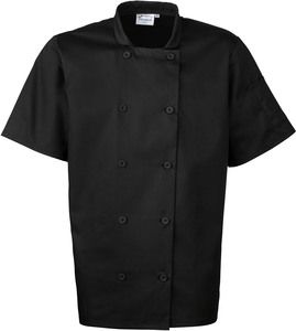 Premier PR656 - Veste de cuisinier à manches courtes Noir