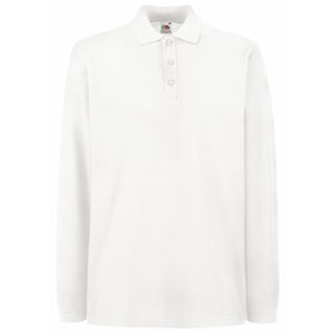 Fruit of the Loom SS258 - Polo à manches longues Premium Blanc