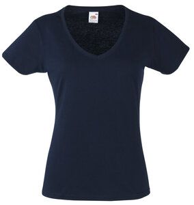 Fruit of the Loom SS047 - T-shirt Col V pour femme Deep Navy