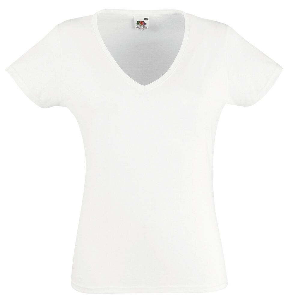 Fruit of the Loom SS047 - T-shirt Col V pour femme