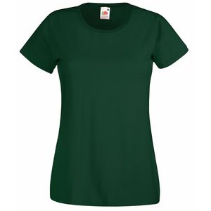 Fruit of the Loom SS050 - T-Shirt Femme Valueweight Bottle Green