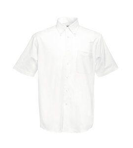 Fruit of the Loom SS112 - Chemise Oxford à manches courtes Blanc