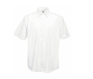 Fruit of the Loom SS116 - Chemise popeline à manches courtes Blanc
