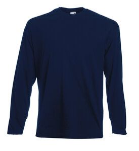 Fruit of the Loom SS032 - T-Shirt Manches Longues Homme Valueweight Deep Navy