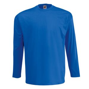Fruit of the Loom SS032 - T-Shirt Manches Longues Homme Valueweight Bleu Royal