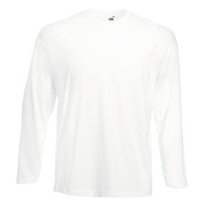 Fruit of the Loom SS032 - T-Shirt Manches Longues Homme Valueweight Blanc