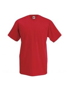 Fruit of the Loom SS034 - T-Shirt Homme Col V Rouge