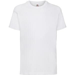 Fruit of the Loom SS031 - T-Shirt Cintré Enfant 100% Coton Valueweight Blanc