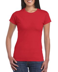 Gildan GD072 - T-Shirt Femme 100% Coton Ring-Spun Rouge