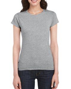 Gildan GD072 - T-Shirt Femme 100% Coton Ring-Spun Gris Athlétique