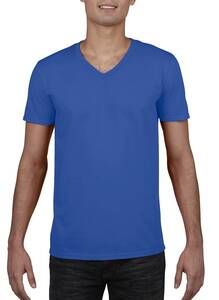 Gildan GD010 - T-Shirt Homme Col V Softstyle Bleu Royal