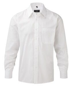 Russell Europe 934M - Longsleeve Poplin Shirt Blanc