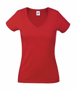 Fruit of the Loom 61-398-0 - T-Shirt Femme Lady-Fit Rouge