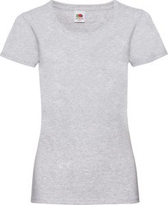 Fruit of the Loom 61-372-0 - T-Shirt Femme 100% Coton Lady-Fit Heather Grey