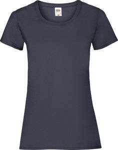 Fruit of the Loom 61-372-0 - T-Shirt Femme 100% Coton Lady-Fit Deep Navy