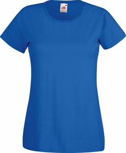 Fruit of the Loom 61-372-0 - T-Shirt Femme 100% Coton Lady-Fit Royal Blue