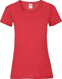 Fruit of the Loom 61-372-0 - T-Shirt Femme 100% Coton Lady-Fit Rouge