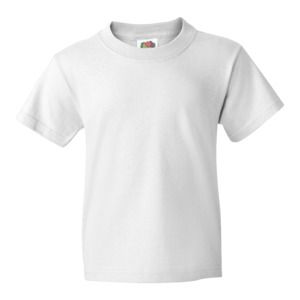 Fruit of the Loom 61-033-0 - T-Shirt Enfants 100% Coton Value Weight Blanc