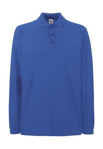 Fruit of the Loom 63-310-0 - Premium Long Sleeve Polo Bleu Royal