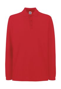 Fruit of the Loom 63-310-0 - Premium Long Sleeve Polo Rouge