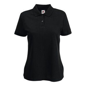 Fruit of the Loom 63-212-0 - Ladies Polo Blended Fabric Noir