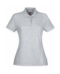 Fruit of the Loom 63-212-0 - Ladies Polo Blended Fabric Heather Grey
