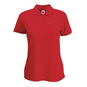 Fruit of the Loom 63-212-0 - Ladies Polo Blended Fabric Rouge