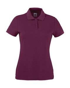 Fruit of the Loom 63-212-0 - Ladies Polo Blended Fabric Bourgogne