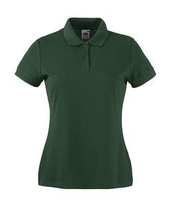 Fruit of the Loom 63-212-0 - Ladies Polo Blended Fabric Bottle Green