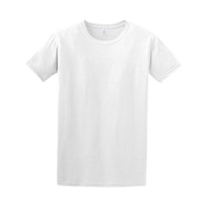 Gildan 64000 - T-Shirt Homme 100% Coton Ring-Spun Blanc