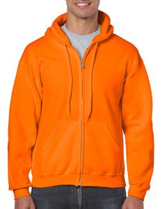 Gildan GD058 - Sweat-shirt à capuche adulte zippé HeavyBlend™ Safety Orange