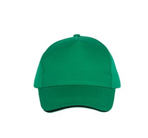 K-up KP130 - CASQUETTE SANDWICH CONTRASTÉ - 5 PANNEAUX Kelly Green / Black