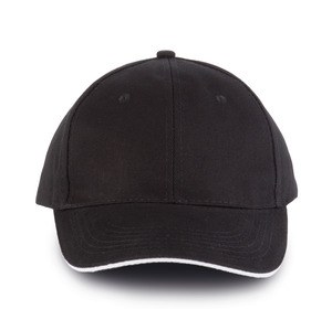 K-up KP011 - ORLANDO - CASQUETTE HOMME 6 PANNEAUX Black / White