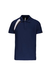 ProAct PA458 - POLO SPORT MANCHES COURTES ENFANT Sporty Navy / White / Storm Grey