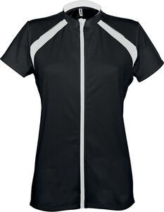 ProAct PA448 - MAILLOT CYCLISTE MANCHES COURTES FEMME Black / White