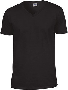 Gildan GI64V00 - T-Shirt Homme Col V 100% Coton Black/Black