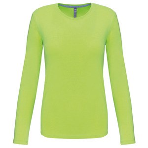 Kariban K383 - T-SHIRT COL ROND MANCHES LONGUES FEMME Lime